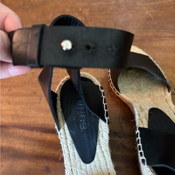 EUC Vince Black Leather Espadrilles - Picture 8 of 9